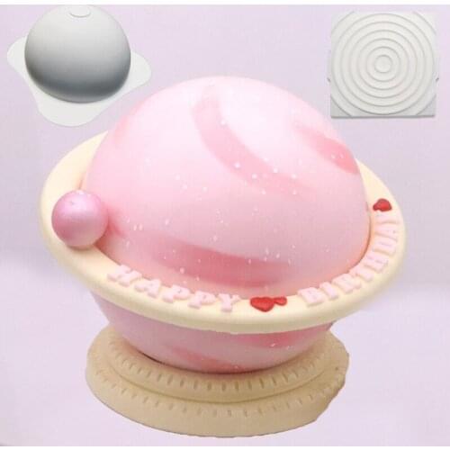 Surprise Ball Birthday Cake Molds 3D Planet Silicone Cake Moulds Chocolate Dessert Pan Spiral Pastry Bakeware Baking Tools