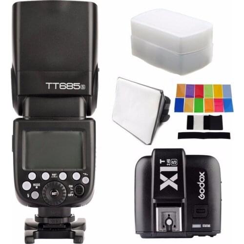 Godox TT685S 2.4G HSS TTL GN60 Flash Speedlite+ X1S Trigger Transmitter Kit for Sony A58 A7RII A7II A99 A9 A7R A6300 + Gift Kit