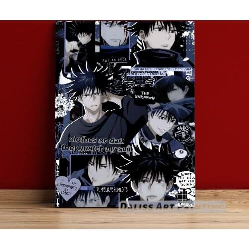 Canvas Anime Megumi Jujutsu Kaisen Pictures Home Decoration Paintings Poster HD Prints Wall Art Modular Living Room Framed