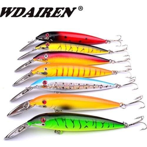 1Pcs Big Minnow Fish Bait Unique Body Texture 14cm/16.2g Fishing Tackle Pesca 7 Color Wobbler Artificial Fishing Lure FA-275