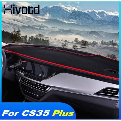 Hivotd Dashboard Mat Non-Slip Interior Accessories Polyester Sun Shade Pad Protection Cushion For Changan CS35 Plus 2019 2020