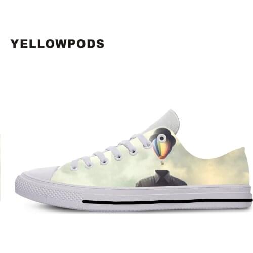 Mens Casual Shoes Fashion Hot Balloons House High Quality Harajukuing Balloons House Customized Print Picture Couples Shoes