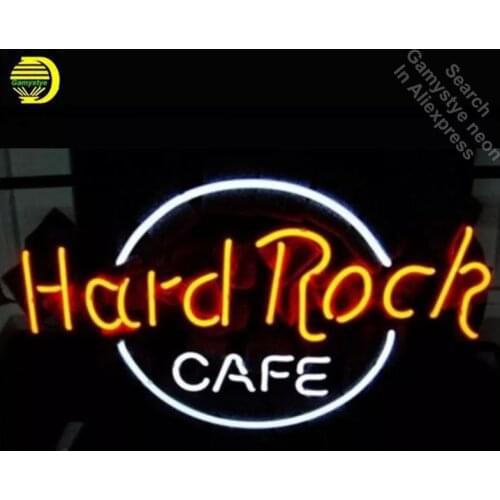 Business Custom NEON SIGN board For Rock Brand REAL GLASS Tube BEER BAR PUB Club Shop Light Signs 17*12 Free Design neon wall