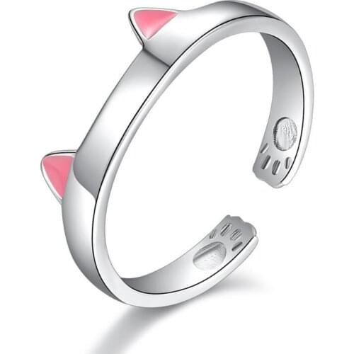 New Hot Sweet Cat Rings For Women Jewelry Statement Party Engagement Wedding Gifts Rings Anillos Mujer SAR12