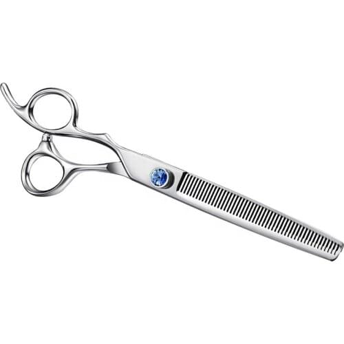 7 Inch Japanese Stainless Steel 440C Left Handed Professional Pets Barber Hair Cutting Thinner Scissors For Grooming