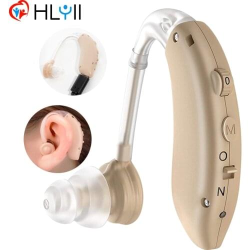 Mini Rechargeable Hearing Aid Sound Amplifier Hearing Aids Behind Ear Adjustable Portable Deaf Elderly Digital Hearing Aid