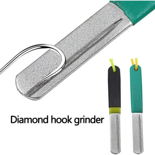 Portable Fish Hook Sharpener Double-sided Grooves Sharpening Hone Fishing Grinding Hook Sharpener Tool Fishing Accessories NEW