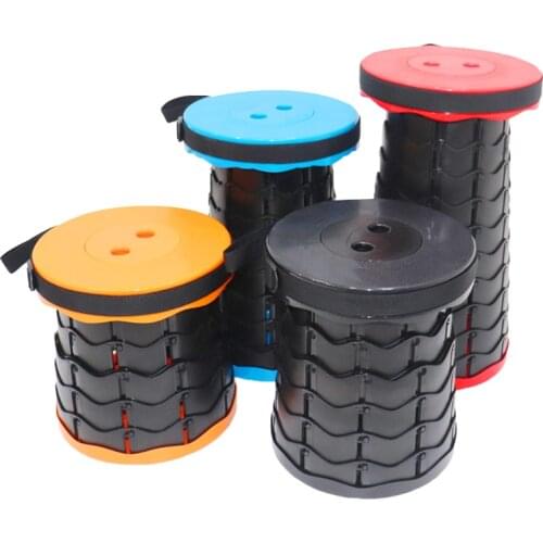Portable Lightweight Retractable Round Folding Fishing Stools For Outdoor Travel