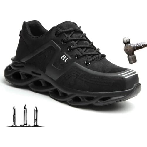 Drop shipping Steel Toe Work Shoes Fashion for Men Women Sneaker Ultralight Mesh Industial Safety shoes Plus size 37-46RXM179