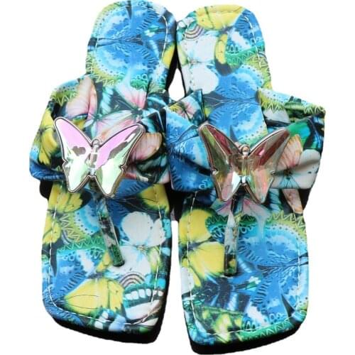 Women Sandals Flip Flops Slippers New Summer Fashion Butterfly Breathable Shoes Slides Casual Square Toe Plus Size 36-43