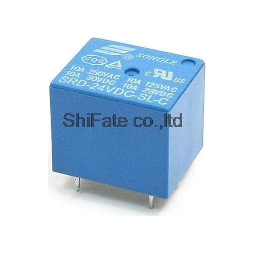 SRD-03/05/06/09/12/24/48VDC-SL-C/A DC 03/05/06/09/12/24/48V Rating Coil SPDT PCB Miniature Power Relay Blue 4/5 Pins