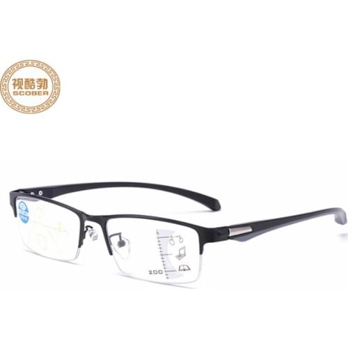 2019 far near sight TR90 retro Progressive multifocal reading glasses men smart zoom anti-blue reading glasses women UV400
