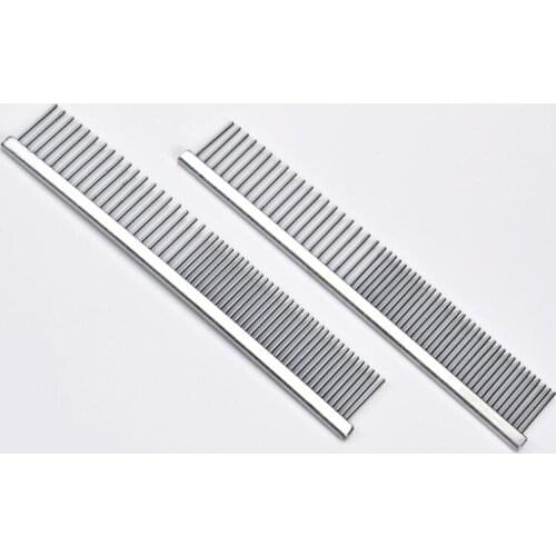 Stainless Steel Pet Hair Trimmer Combs Pet Shedding Grooming Asymmetric Dog Long Hair Brush LX7615