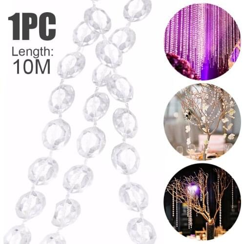 10M DIY Crystal Bead Curtain Garland Diamond Strand Acrylic Crystal Bead Curtains Wedding Party Home Decor