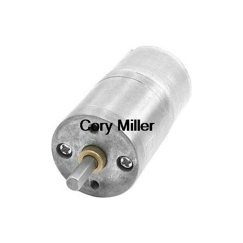 2Pin Connector 25mm Body Dia 6V 6000RPM DC Speed Reduction Geared Motor