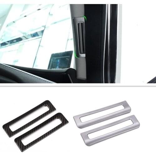 ABS Plastic Car Styling Interior A Pillar Air Outlet Cover Trim Stickers Fit For Jaguar XE XF XFL 2016 Auto Accessories