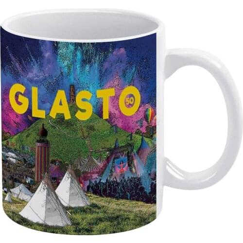 Glastonbury Festival 2021-50th Anniversary Print-Glasto 50-Custom Design White Mug Ceramic Mug Creative Mug Glastonbury Glasto G