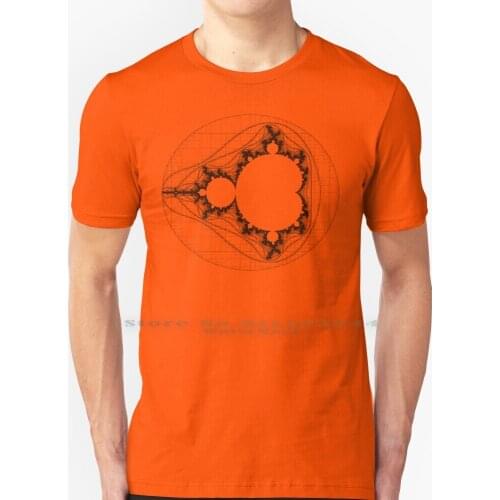 Black-Mandelbrot T Shirt 100% Pure Cotton Black Chaos Fractal Maths Monochrome Rupertrussell Mandelbrot Creative Trending