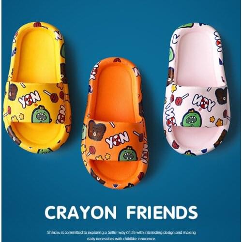 Childrens Slippers Summer Boys and Girls Indoor Household Home Childrens Bathroom Antiskid Soft Bottomed Baby Slippers