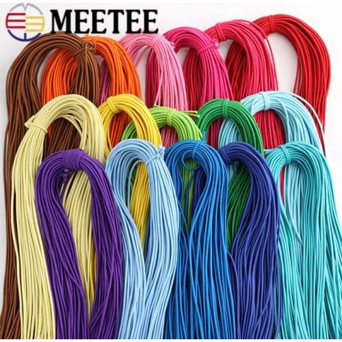 5M 2mm Eco-Friendly Round Rubber Elastic Cord Stretch Elastic Bands Rope Jewelry Bracelets Making Garment Tag DIY Craft