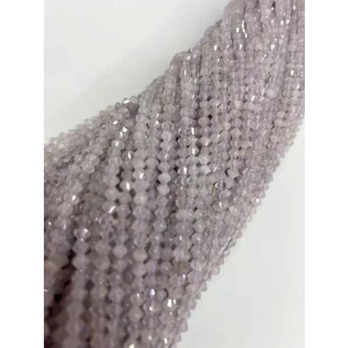 Natural purple jade tip beads 3M: cut gem jewelry semi-finished beads DIY boutique 38 cm long