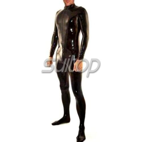 Latex full cover Catsuit for men