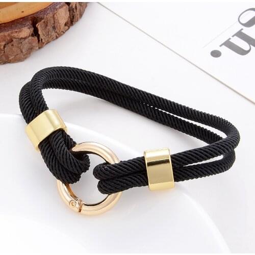 Trendy Milan Rope Chain Bracelet For Women Zinc Alloy Spring Buckle Metal Boho Jewelry Men Charm Couple Bracelet For Lovers