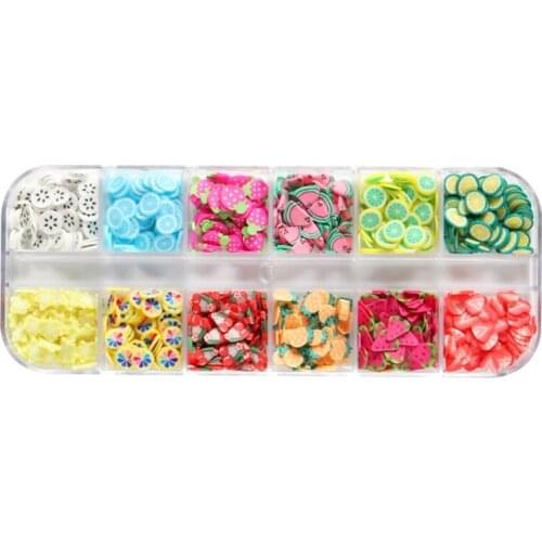 Fruit Soft Polymer Clay Slices UV Epoxy Resin Mold Filler Nail Art Decoration