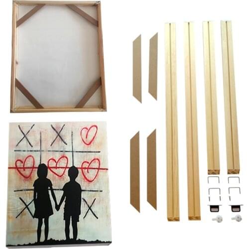DIY Wood Frame Kit Assemble For Stretched Canvas Paintings Ready To Hang Wall Decor Frame For Posters Prints Oil Painting