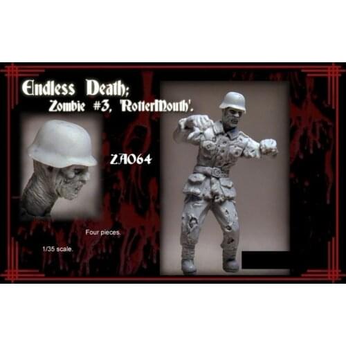 New Unassembled 1/35 Endless RotterMouth Zombie soldier Resin Kit DIY Toys Unpainted resin model