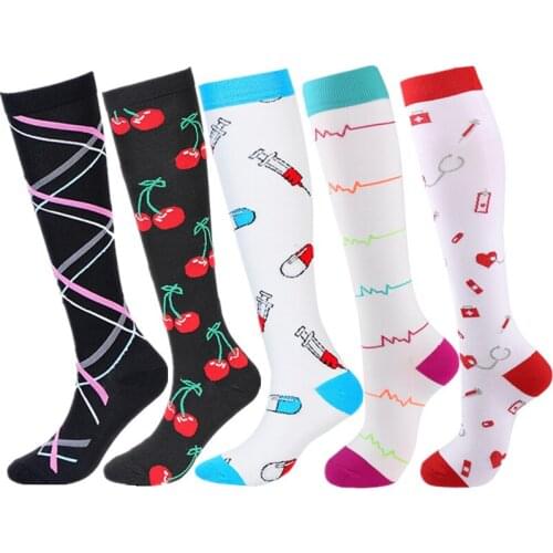 New Compression Socks Anti-Fatigue Anatomy Doctor Nurse Medical Nursing Fit For Edema Diabetes Varicose Veins Marathon Socks
