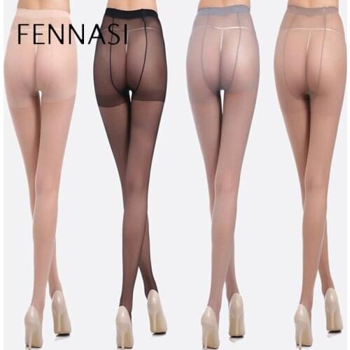 FENNASI Solid Color Nylons Lady Tights Women Ultra-thin Breathable Anti-hook Pantyhose Sexy High Elasticity Soft Tights