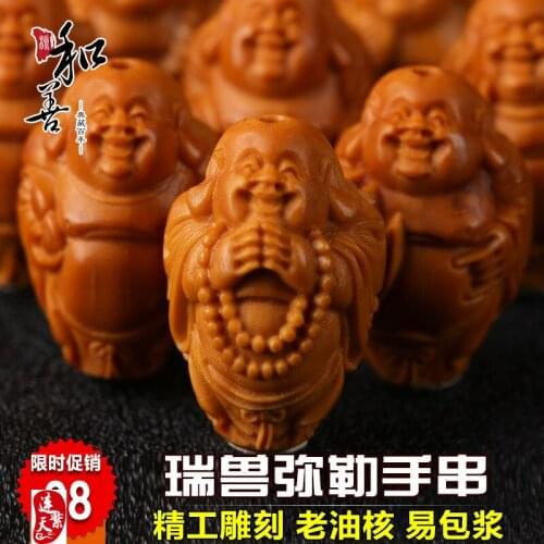 Olive nuclear carving Swiss beast Miller hand string eight Milvin play olive hu string bracelet male olive nuclear string