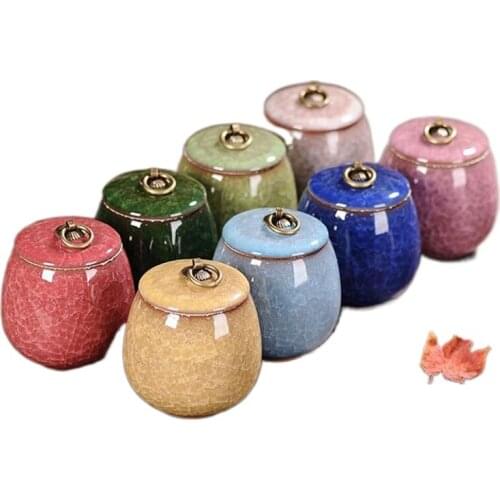 Portable Ice Crack Tea Caddy Pu'er Sealed Storage Jar Tea Box Travel Teaware Cotainer Accessories Kitchen Tea Canister