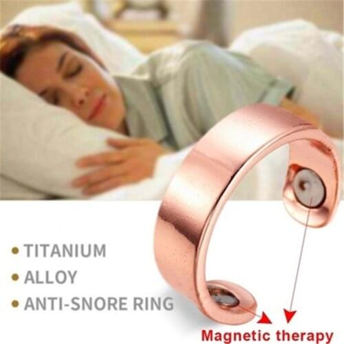 Snoring Device Anti Snoring Ring Magnetic Therapy Acupressure Treatment Against Finger Ring Anti Snore Sleep Aid for Snoring