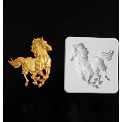 Running Horse Epoxy Resin Fondant Silicone Mold for DIY Pastry Cupcake Dessert Decoration Kitchenware Baking Accessories