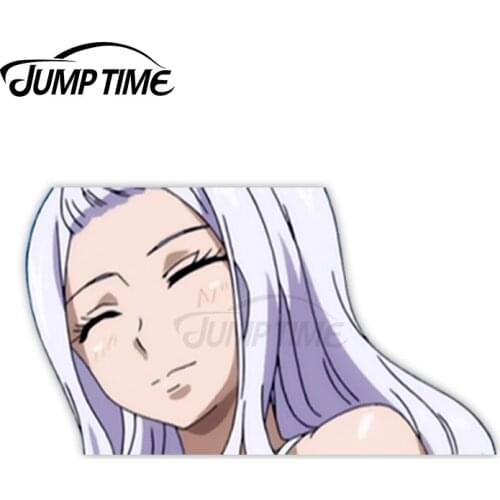 Jump Time Fairy Tail Mirajane Strauss 1 6.9 Big Head Anime Peeker Vinyl Decal Waifu Kawaii Girl Car Stickers