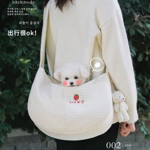 Puppy Dog Cat Bag Handmade Pet Cat Kitten Carrier Outdoor Lace Pet Backpack Travel Handbag Canvas Single Shoulder Supplies
