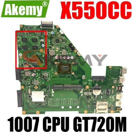 X550CC With 1007 CPU GT720M N14M-GE-S-A2 2GB Mainboard For ASUS X550C X550CC Y581C Laptop Motherboard REV 2.0 100% Tested