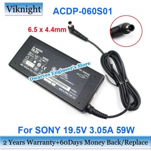 59W ACDP-060S01 19.5V 3.05A TV AC Adapter Charger For SONY KDL-42W650A VPCEH38EC KLV-32EX330 KDL-32R433B KDL-32R420B KDL-40R510C