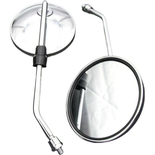 2pcs Round Motorcycle Back View Mirror, Electric Bicycle Rearview Mirrors, Moped