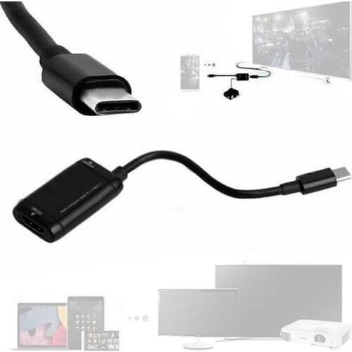 1pc USB-C Type C To HDMI-compatible Splitter With Power Port Function Type C Converter To Female For MHL Android Phone Tablet