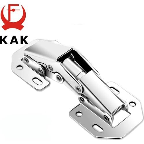 10PCS KAK 90 Degree Cabinet Hinges 3 Inch No-Drilling Hole Soft Close Spring Hinge Kitchen Cupboard Door Furniture Hardware