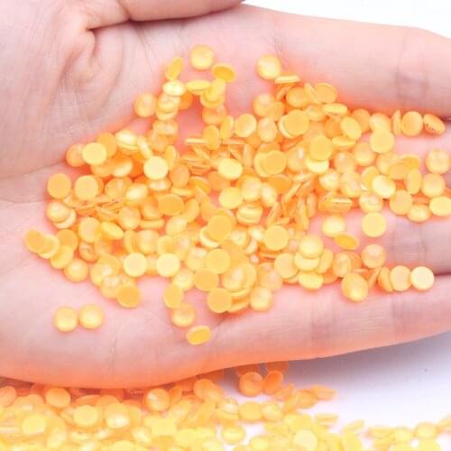 New Fluorescent Flatback Glass Rhinestone Luminous Strass ss6-ss30 Fluorescent Light Orange Color DIY Nail Jewelry Decorations