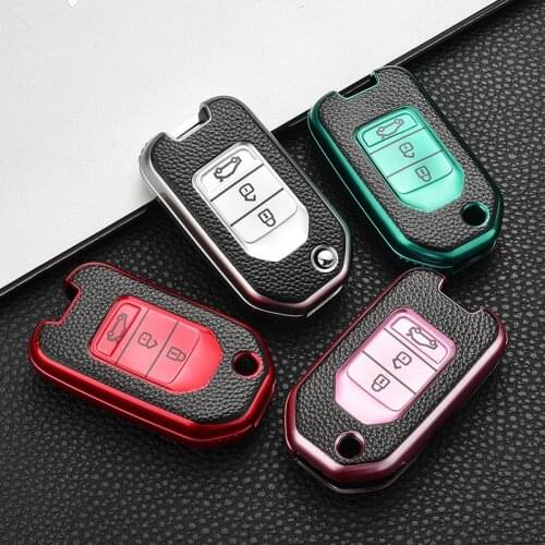 3 Button Soft TPU Car Key Protection Cover Case For Honda Civic CR-V HR-V Accord Jade Crider Odyssey 2015- 2018 Remote Protector