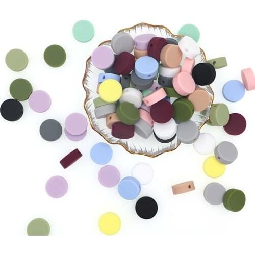 Kovict 50pcs Cylindrical gasket 15mm Baby Teether Infant Teething Bead For DIY Necklace Accessories Toy