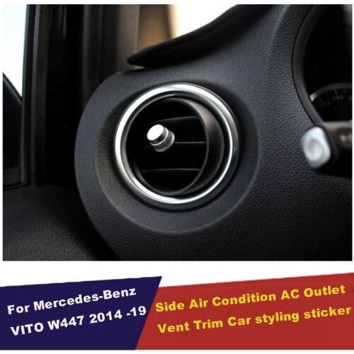 UBLUEE Accessories for Mercedes Benz V-CLASS V CLASS V250 V260 V220 W447 2014 2015 2016 2017 ABS front head fog lamp light trim