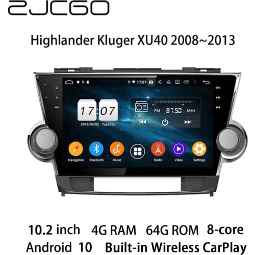 Car Multimedia Player Stereo GPS DVD Radio Navigation NAVI Android Screen Monitor for Toyota Highlander Kluger XU40 2008~2013