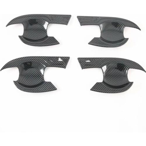 For Nissan Navara NP300 ST 2017 2018 2019 Carbon Fiber Side Door Handle Bowl Cover Trim Car Styling Exterior Accessories