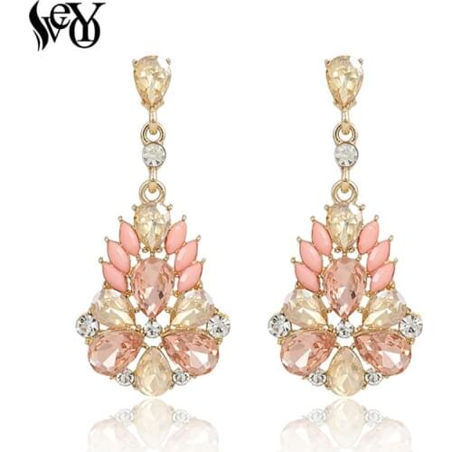 VEYO Brand Crystal Acrylic Earrings Drop Earrings For Women Earrings Trendy Jewelry Wholesale